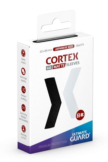 Ultimate Guard: Japanese Size Sleeves Cortex Matte Black