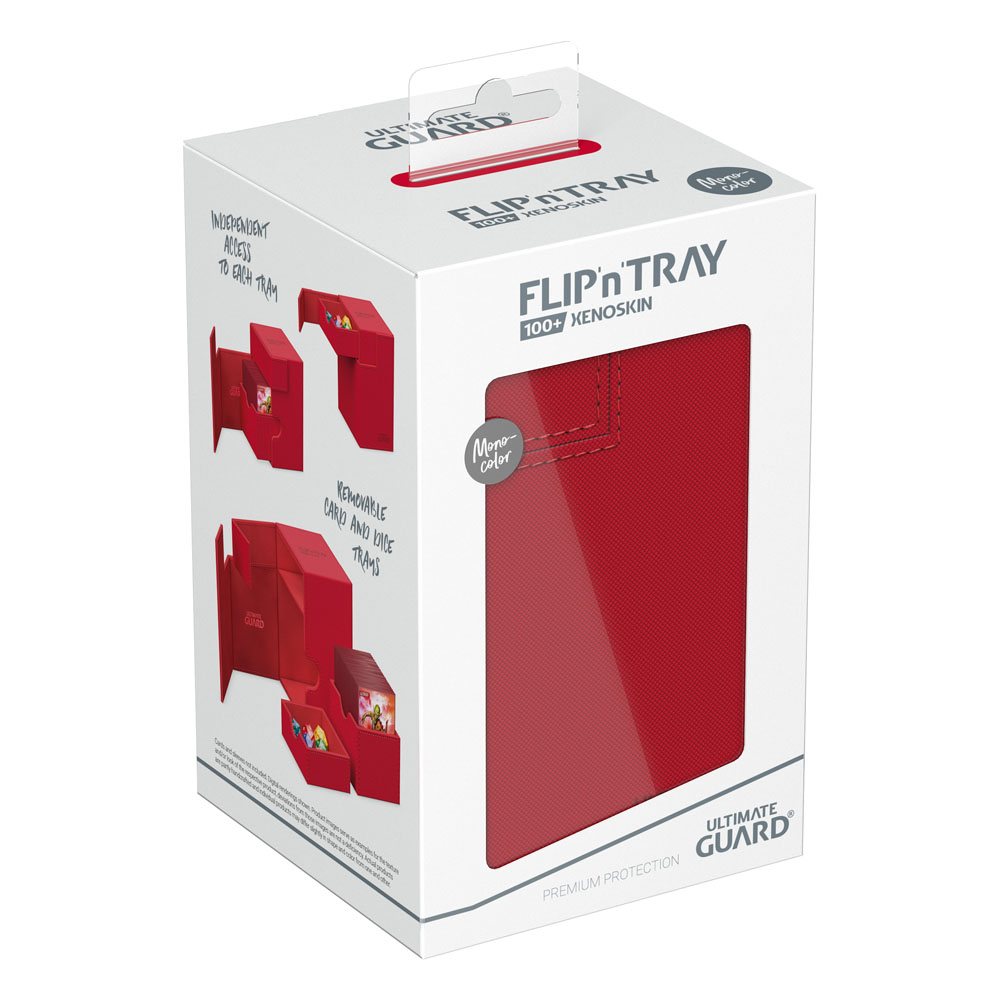 Ultimate Guard: Deck Box XenoSkin Monocolor Flip'n'Tray 100+ Red