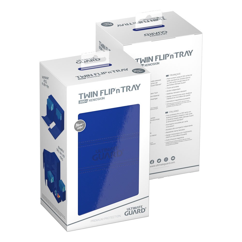 Ultimate Guard: Deck Box XenoSkin Monocolor Twin Flip'n'Tray 200+ Blue