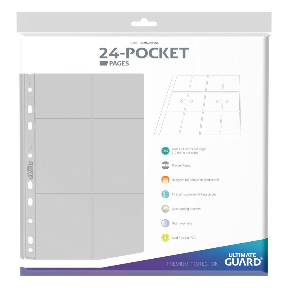 Ultimate Guard: Binder Pages 24-Pocket QuadRow Side-Loading Transparent